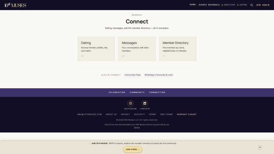 Connect page