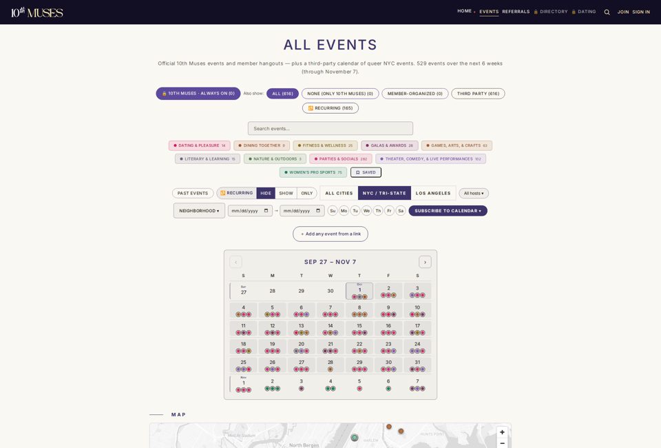 All events calendar